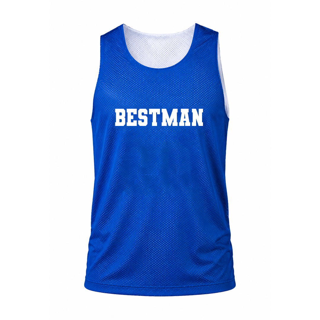 Personalized Best man Customized Number Blue Jersey lightweight, breathable athletic mesh fabric