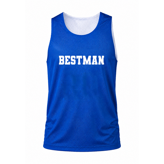 Personalized Best man Customized Number Blue Jersey lightweight, breathable athletic mesh fabric