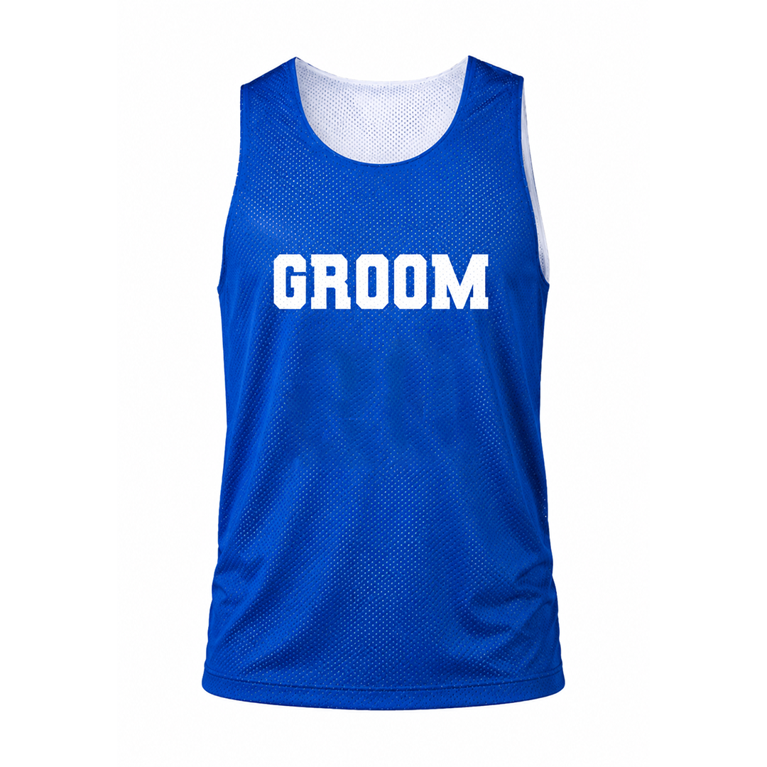 Personalized Groom Customized Number Blue Jersey lightweight, breathable athletic mesh fabric