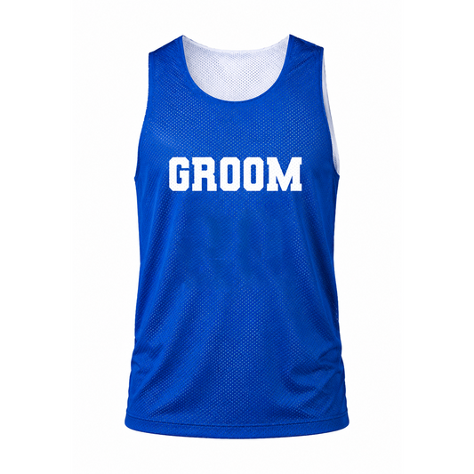 Personalized Groom Customized Number Blue Jersey lightweight, breathable athletic mesh fabric