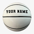 Load image into Gallery viewer, Custom All White No Brand Basketball with Black Text
