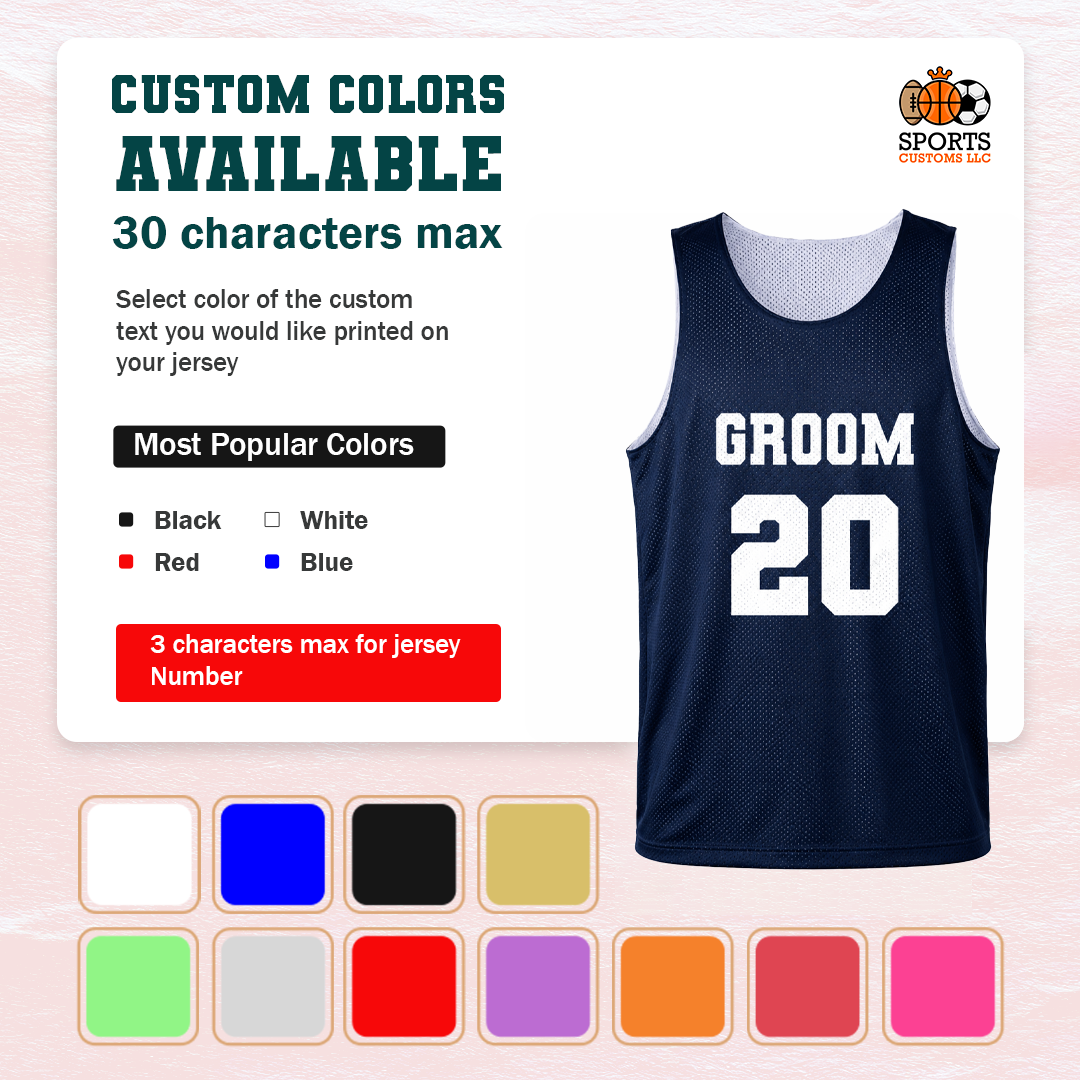 Multiple Color Available Customized Navy Blue Jersey Groom Custom Numbers