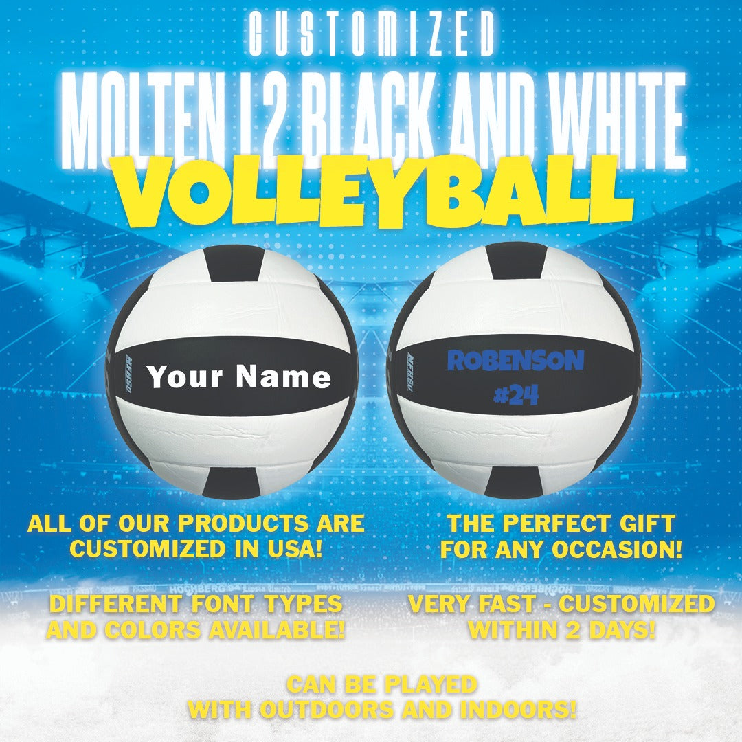 Custom Molten L2 Black and white Volleyball Benefits and Features.