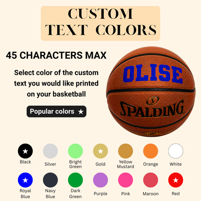 Customized Spalding Neverflat Basketball Available in Multiple Colors