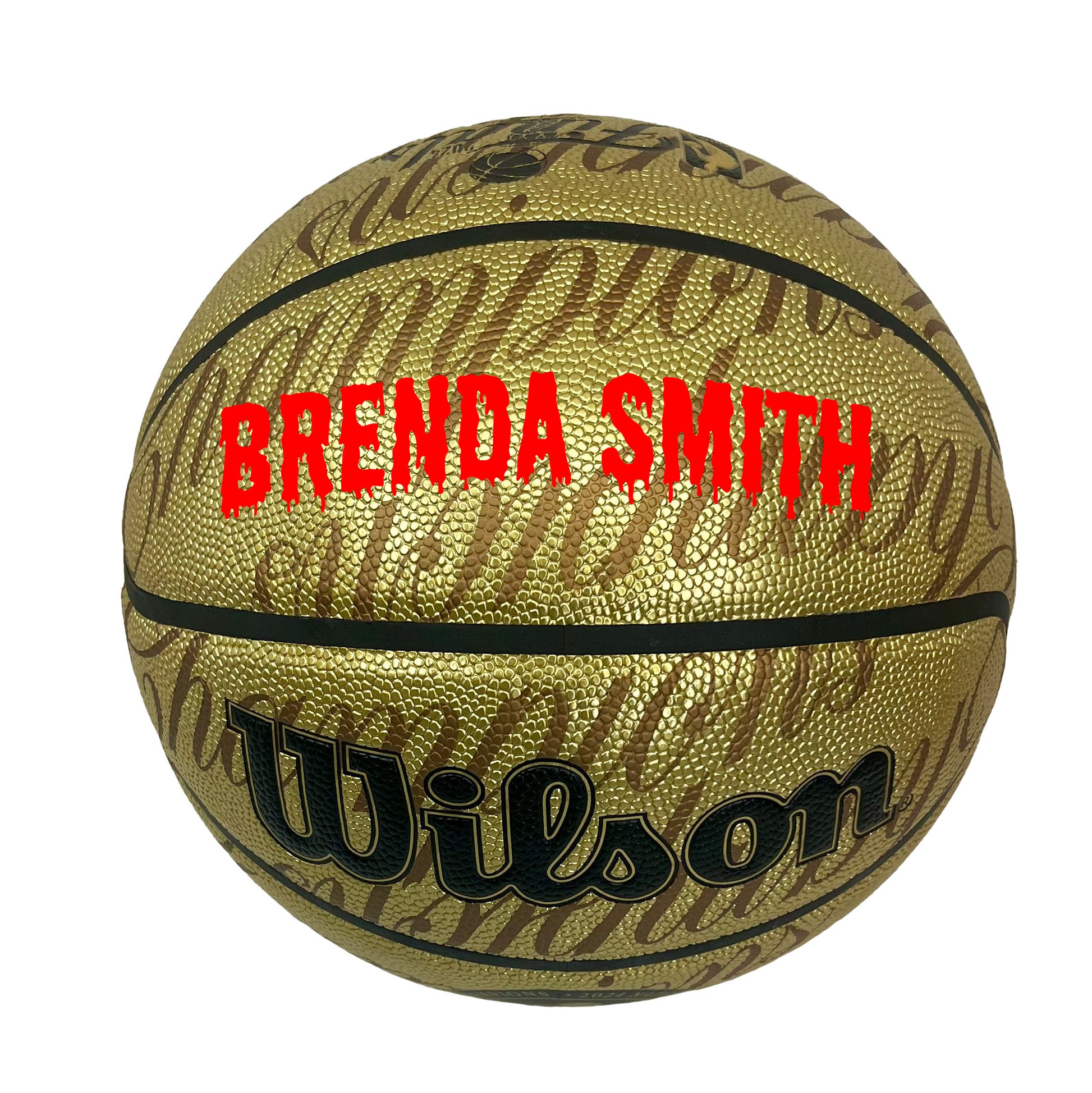 Customized 2024 NBA Championship Boston Celtics Basketball Drip Font with red text