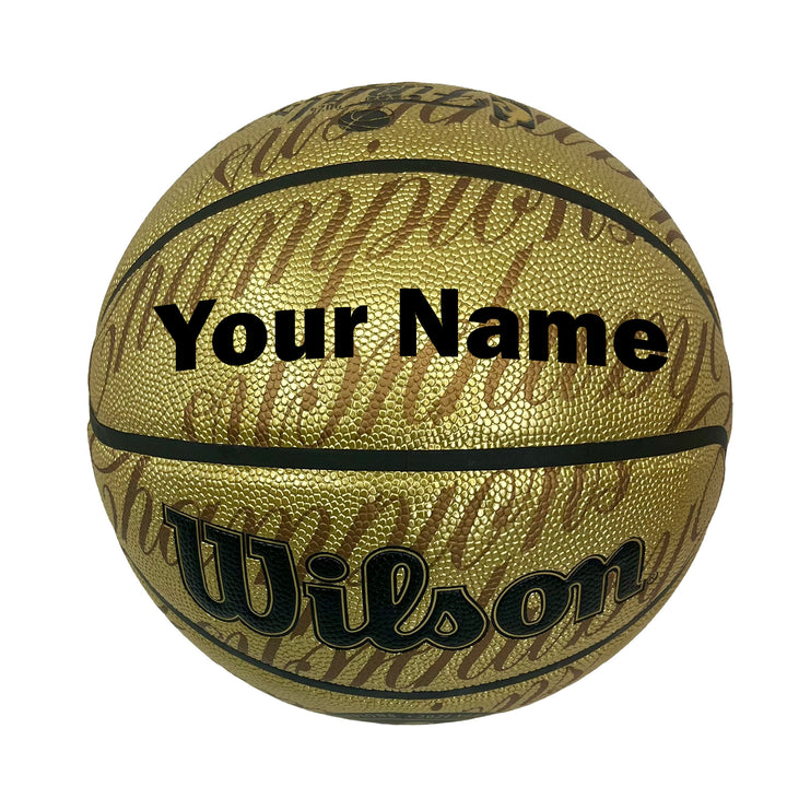 Customized 2024 NBA Championship Boston Celtics Basketball Your Name in color black