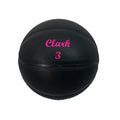 Load image into Gallery viewer, Customized All Black Basketball with Pink Text
