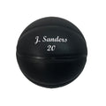 Load image into Gallery viewer, Customized All Black Basketball with Silver Text
