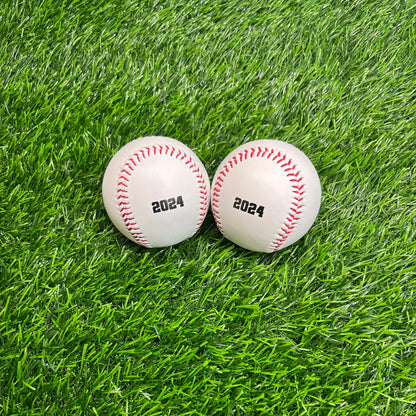 Customized Baseballs with Black Text