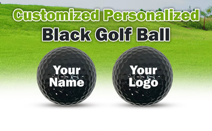 Customized Personalized Black Golf Ball