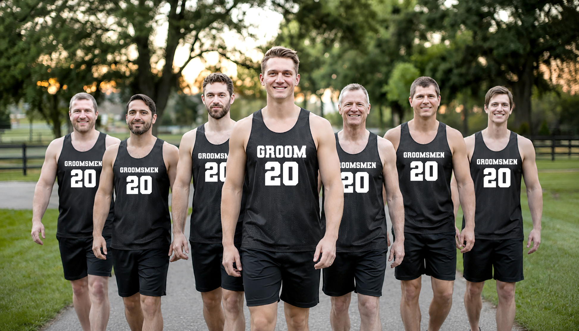 Customized Groomsmen and Groom Outfit with Custom Name Black Mesh Jersey