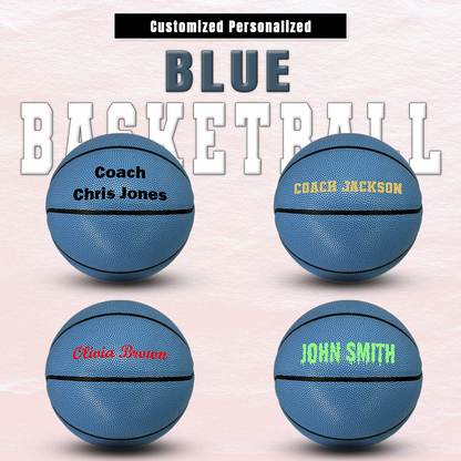 Customized Blue Basketball Personalized Features