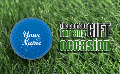 Customized Personalized Blue Golf Ball 1 Pack Gift Idea