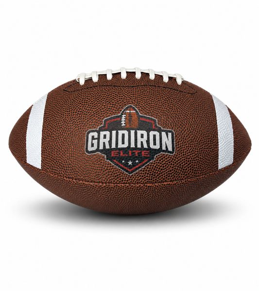 Customized Football with Stripes, Blank Non-branded Official Size Football with a custom text printed in multi color.