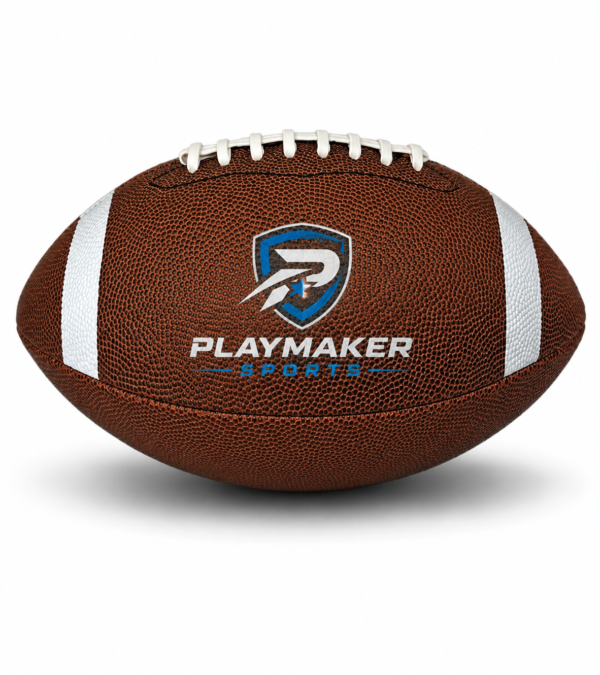 Customized Football with Stripes, Blank Non-branded Official Size Football with a custom logo printed in multi color.
