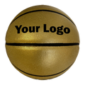 Load image into Gallery viewer, Customized Gold Basketball with Black Text
