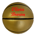 Load image into Gallery viewer, Customized Gold Basketball with Red Text
