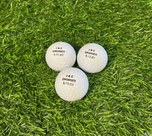 Load image into Gallery viewer, Customized Golf Balls with Black Text Three Balls
