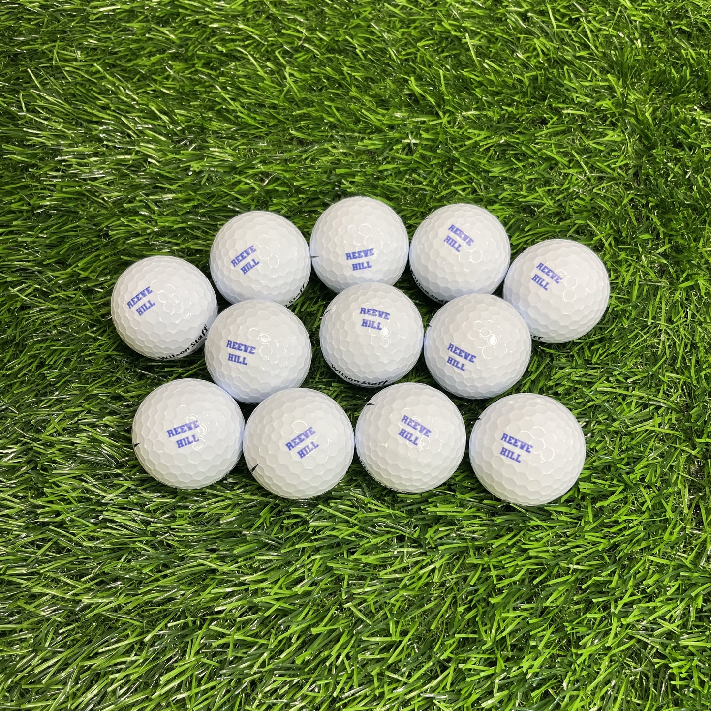 Customized Personalized Golf Balls 12 Pack with Blue Text