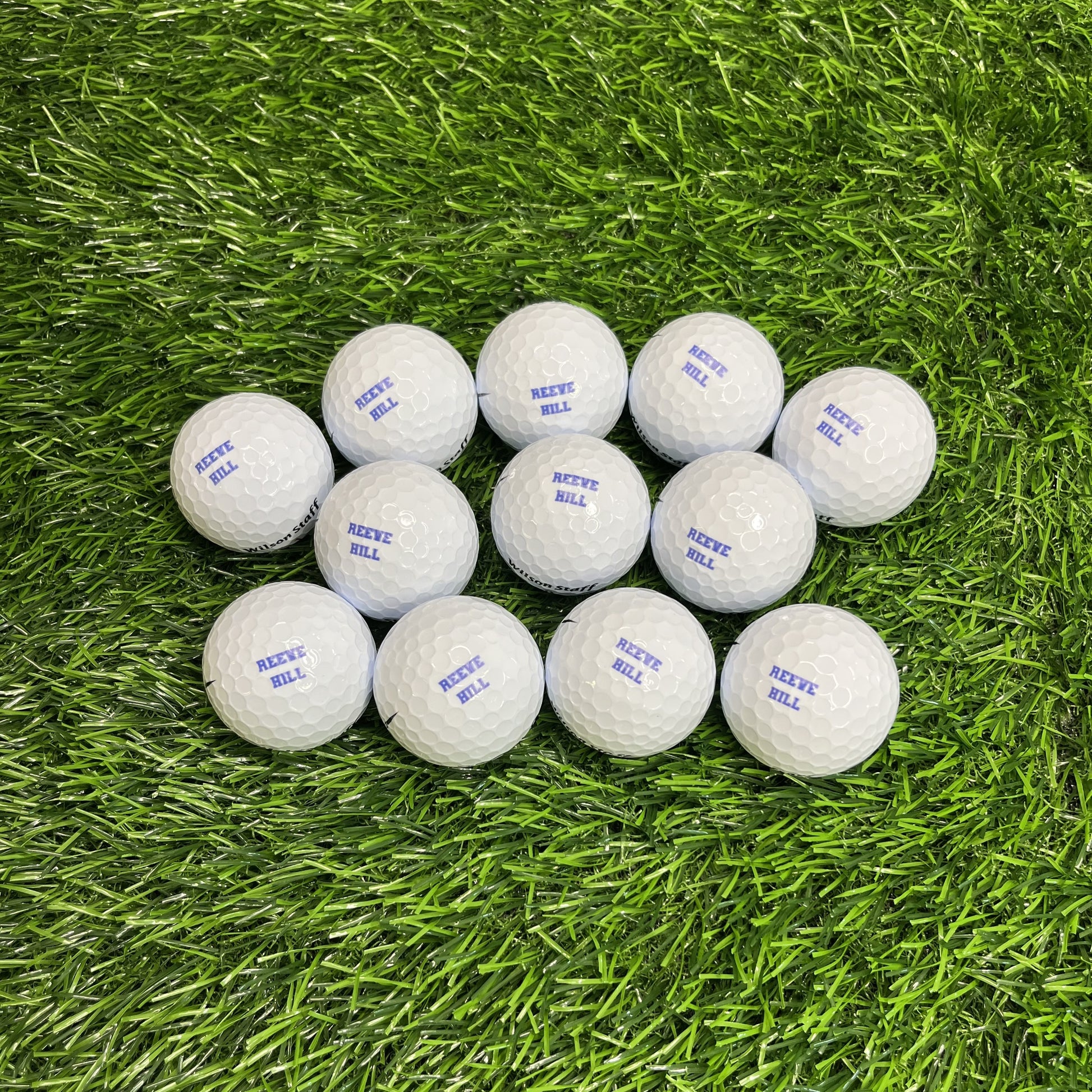 Customized Personalized Golf Balls 12 Pack with Blue Text