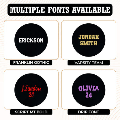 Customized Hockey Puck Personalized with Multiple Font Options
