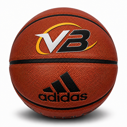 Customized Personalized Adidas All Court Basketball with a custom logo printed on the top panel.
