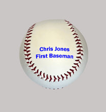 Load image into Gallery viewer, Customized Baseball with Blue Text
