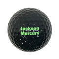 Load image into Gallery viewer, Customized Personalized Black Golf Ball Green in Franklin Heavy Font
