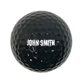 Load image into Gallery viewer, Customized Personalized Black Golf Ball Drip Font in White
