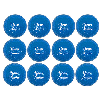 Customized Personalized Blue Golf Ball 12 Pack