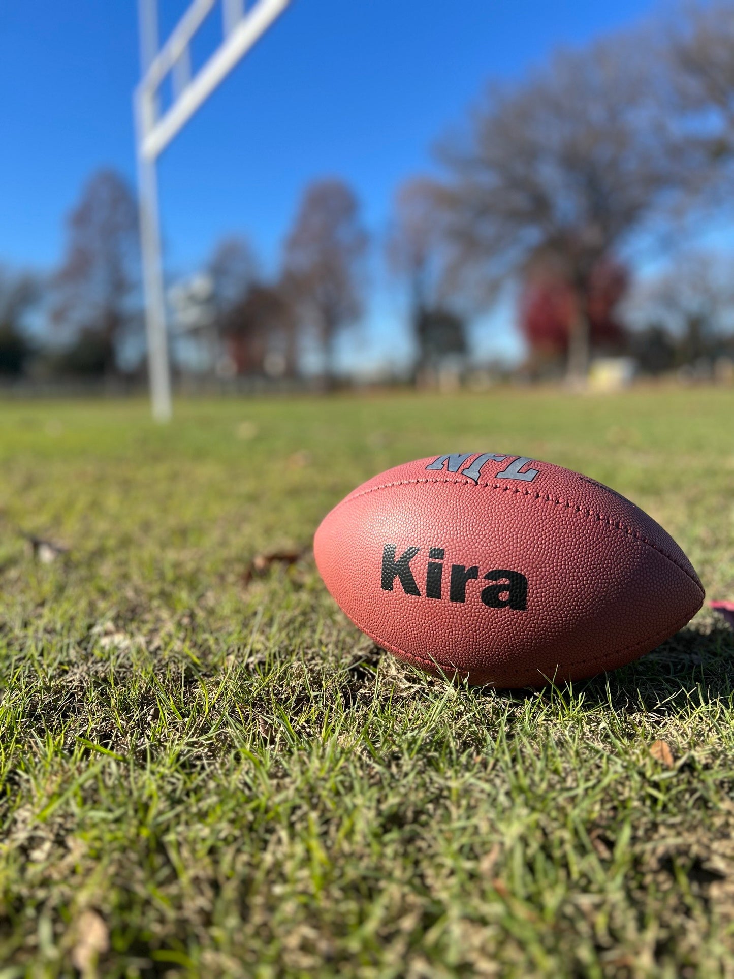 Customized Wilson NFL MVP Football with Custom Name in Black