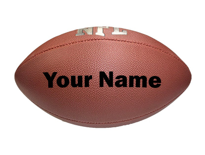 Customized Wilson NFL MVP Football with Custom Text in Black