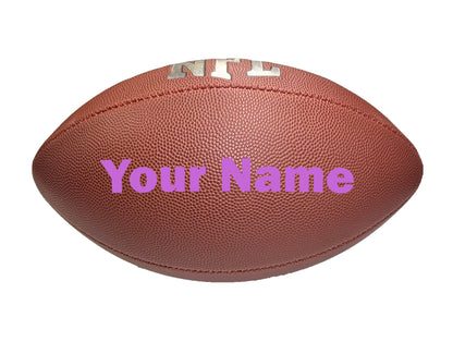 Customized Wilson NFL MVP Football with Custom Text in Purple