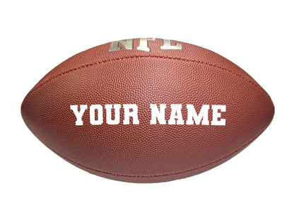 Customized Wilson NFL MVP Football with Custom Text in White