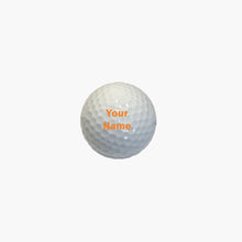 Load image into Gallery viewer, Customized Personalized Golf Ball with Orange Text
