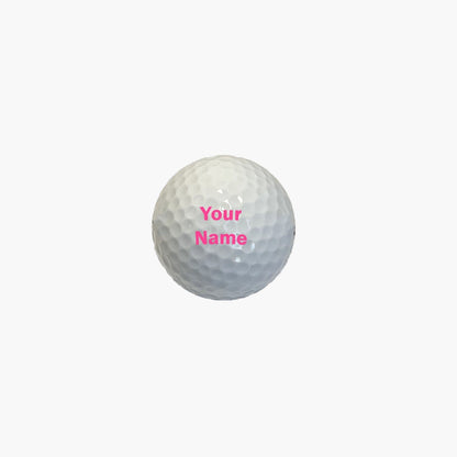 Customized Personalized Golf Ball with Pink Text