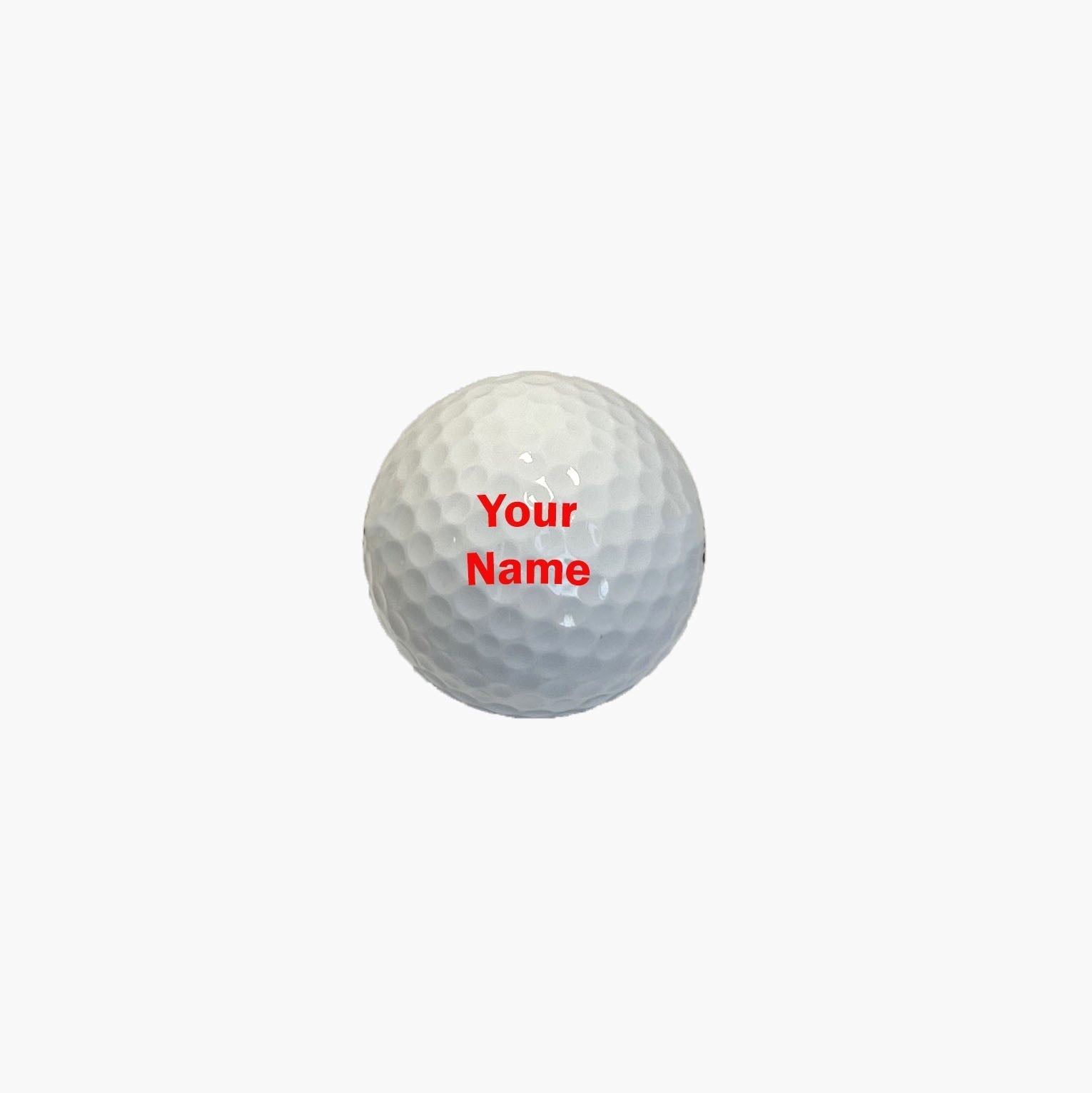 Customized Personalized Golf Ball with Red Text