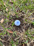 Load image into Gallery viewer, Customized Personalized Golf Ball with Blue Text and Background

