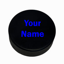 Load image into Gallery viewer, Customized Personalized Hockey Puck Blue
