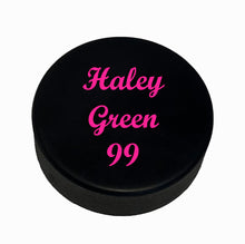 Load image into Gallery viewer, Customized Personalized Hockey Puck Pink
