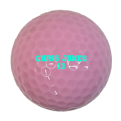 Customized Personalized Pink Golf Balls, 3 Pack