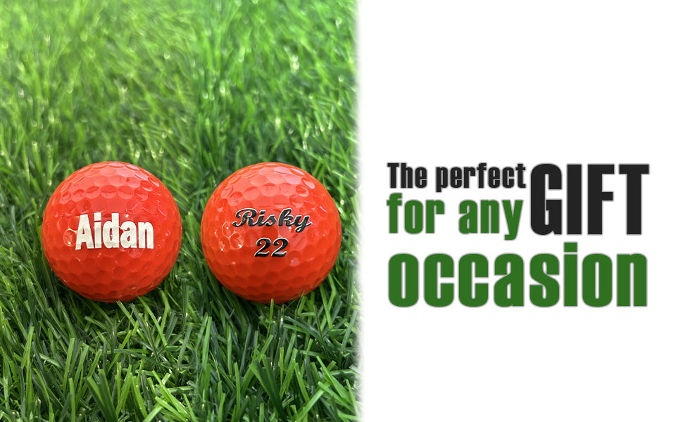 Customized Personalized Red Golf Balls 3 pack gift idea