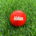 Load image into Gallery viewer, Customized Personalized Red Golf Balls Default Font in color white
