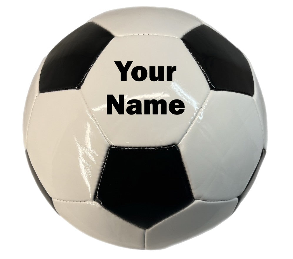 Customized Soccer Ball Personalized with Black Name