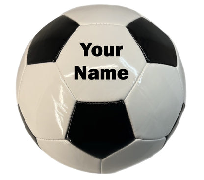 Customized Soccer Ball Personalized with Black Name