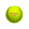 Load image into Gallery viewer, Customized Softballs with Pink Text and Number
