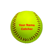Load image into Gallery viewer, Customized Softballs with Red Text
