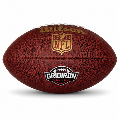 Customized Personalized Wilson NFL Ignition Football with a custom logo printed on the bottom panel.
