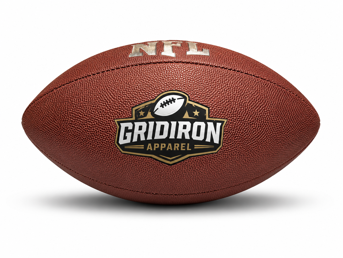 Customized Personalized Wilson NFL MVP Football with custom logo at the bottom panel