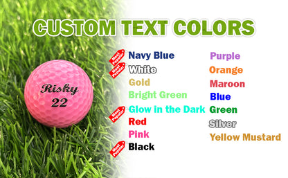 Customized Personalized Pink Golf Balls, 3 Pack